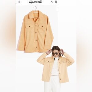 Brushed Herringbone Knit Shirt Jacket